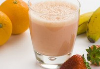 Banaan sinaasappel smoothie